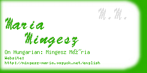 maria mingesz business card